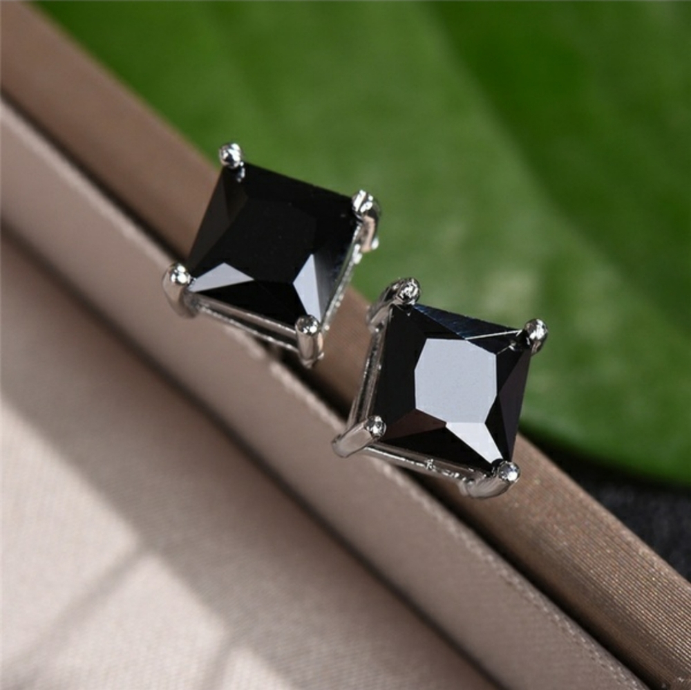Black Diamond Stud Earrings